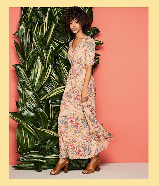 Maxi Vestido button